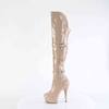 Pleaser - DELIGHT3018 Bottes cuissardes à plateforme - Couleur de peau Product image